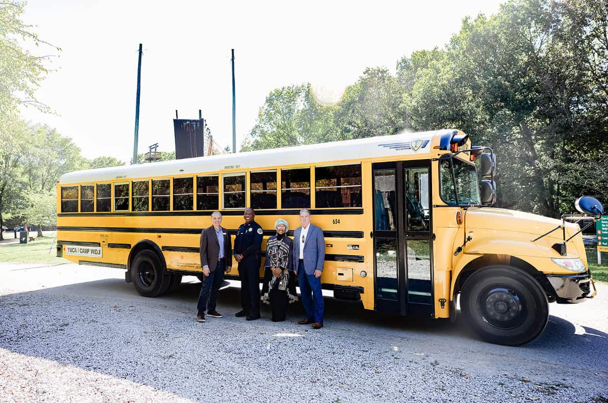 School Bus from Gray Line Tennessee for Camp Widjiwagan